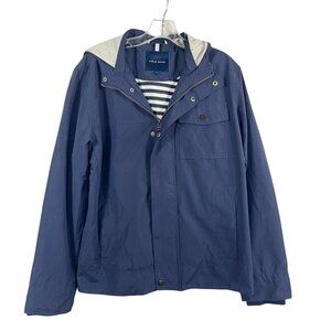 Cole‎ Haan Women's Navy Blue Hooded Windbreaker Rain Jacket - Size Small